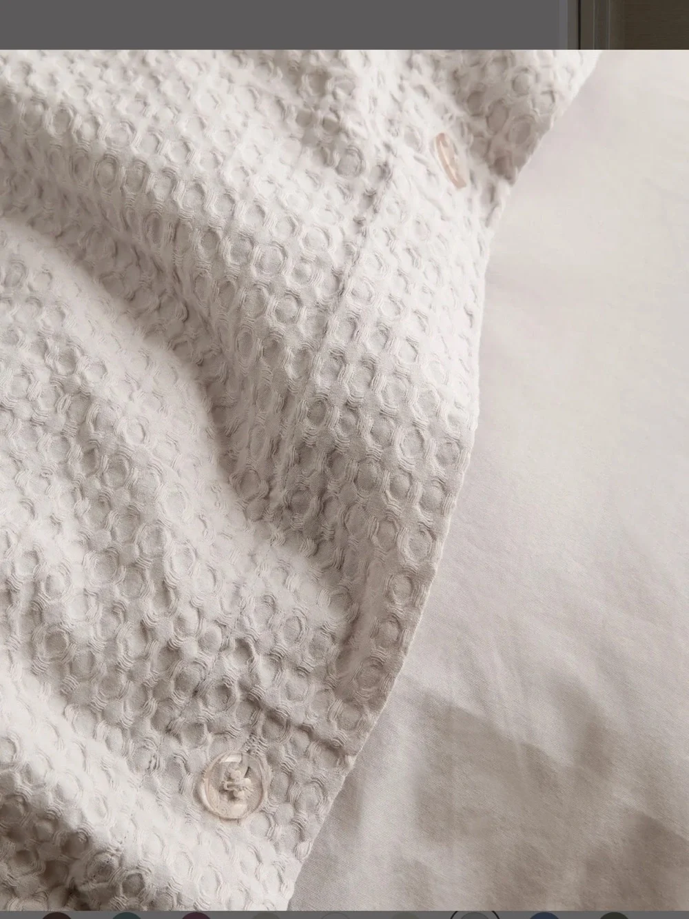 NWT Quince Organic Luxe Honeycomb Grey Duvet Cover!